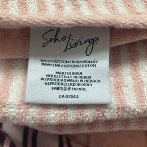 Pink Striped Cotton Towel
